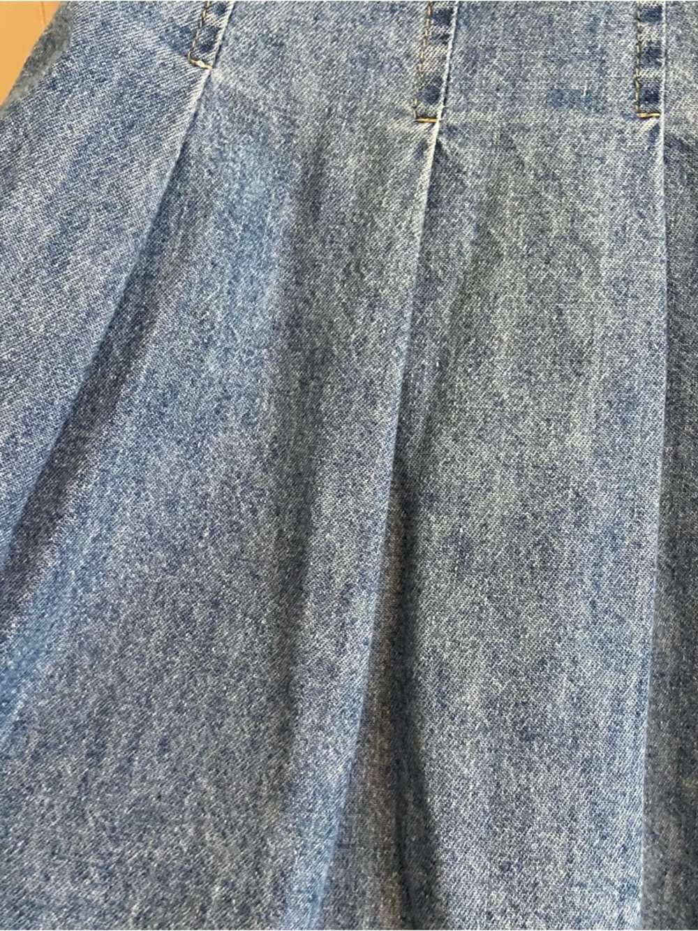 Y2K 90s Dyna Sport Pleated Lightweight Denim Skirt Women’s Size 5 - Picture 3 of 7